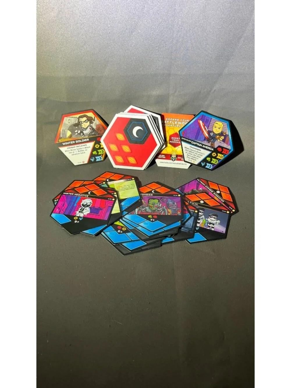 Marvel Battleworld Card Pieces Winter Soldier Captain America Fun - No Figures